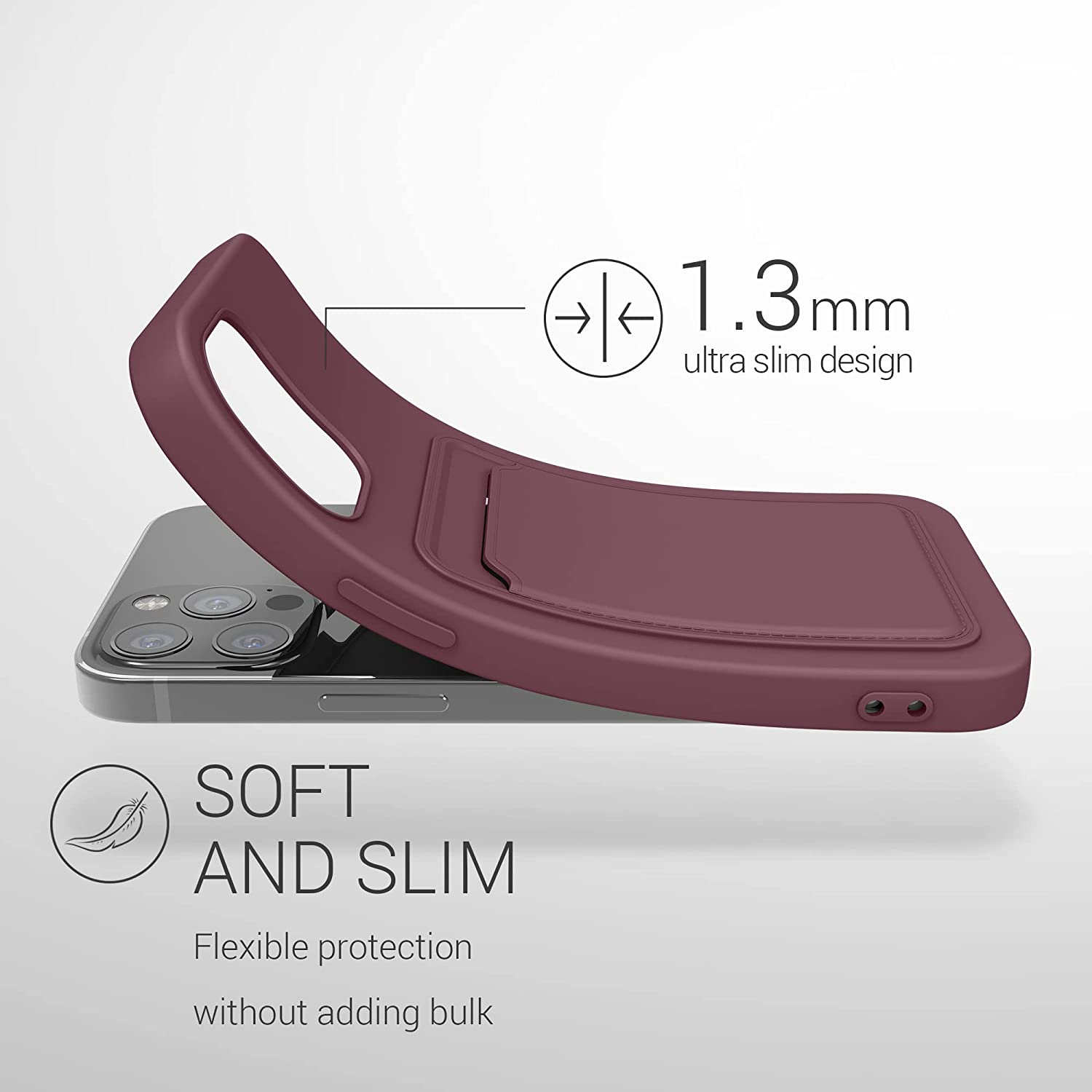 KW iPhone 12 / 12 Pro Θήκη Σιλικόνης TPU - Tawny Red - 55112.190