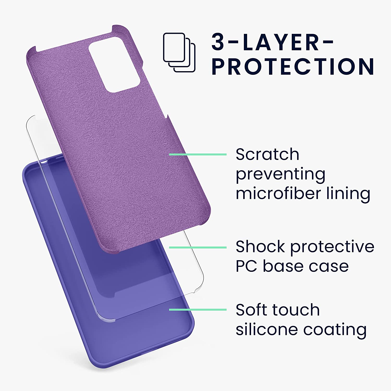 KW Xiaomi Redmi Note 11 Pro / Note 11 Pro 5G Θήκη Σιλικόνης Rubberized TPU - Blue Purple - 57373.234