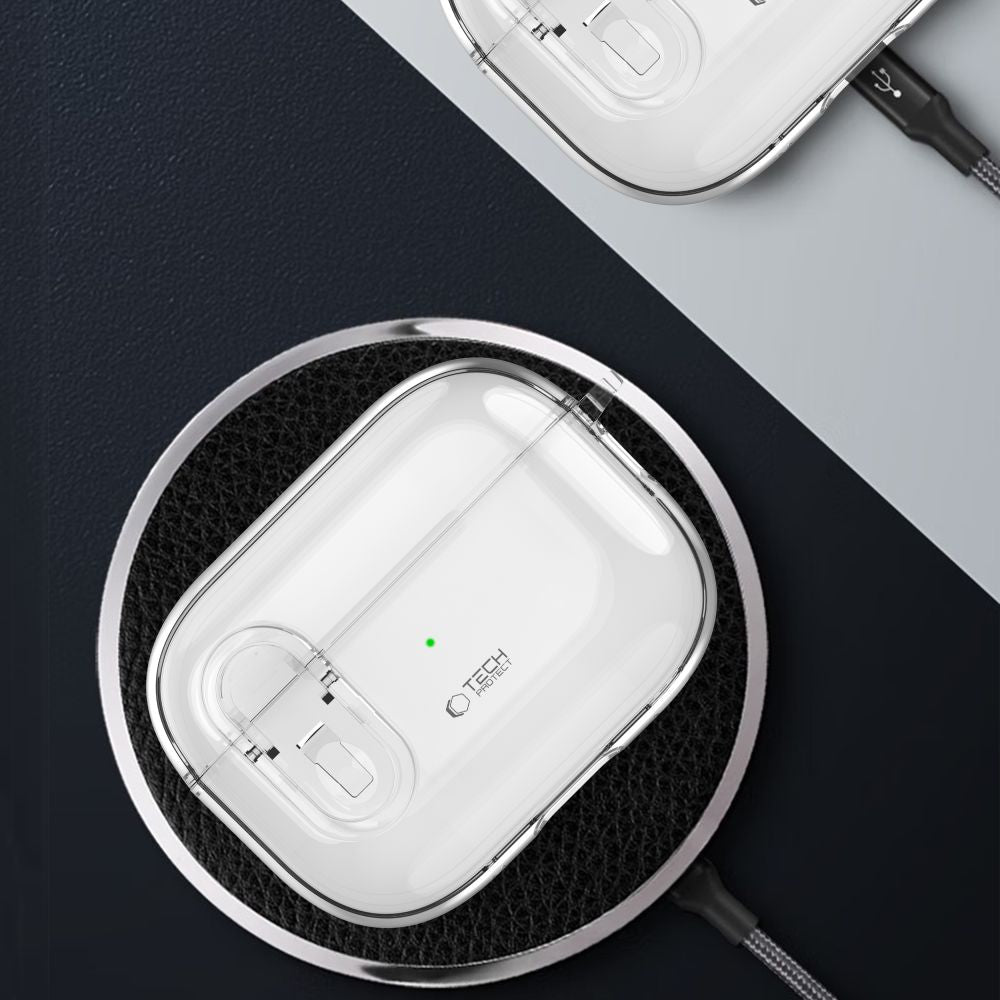 Tech - Protect AirPods Pro 1 / 2 Θήκη από Σκληρό Πλαστικό - Slim Hook - Διάφανη