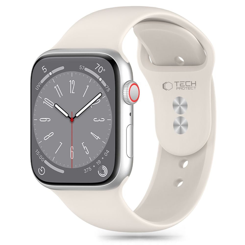 Tech - Protect Λουράκι Apple Watch 8/9/10/11 - SE (1/2/3) - Ultra (1/2/3) – 44/45/46/49mm Silicone Σιλικόνης - Starlight