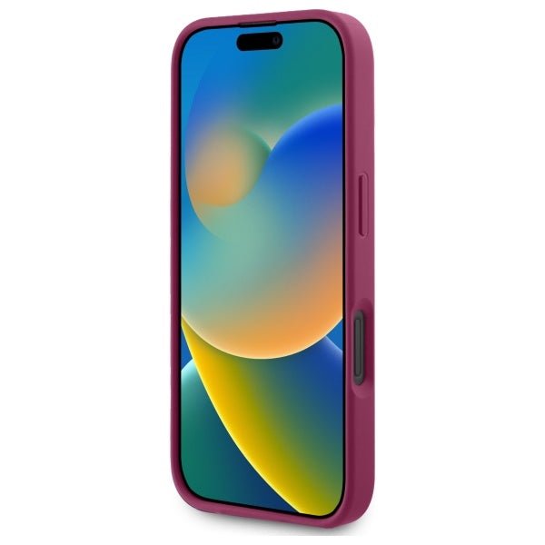 Guess iPhone 16 - Fixed Glitter Big 4G - Σκληρή Θήκη με Πλαίσιο Σιλικόνης - Purple - GUHCP16SHG4SGU