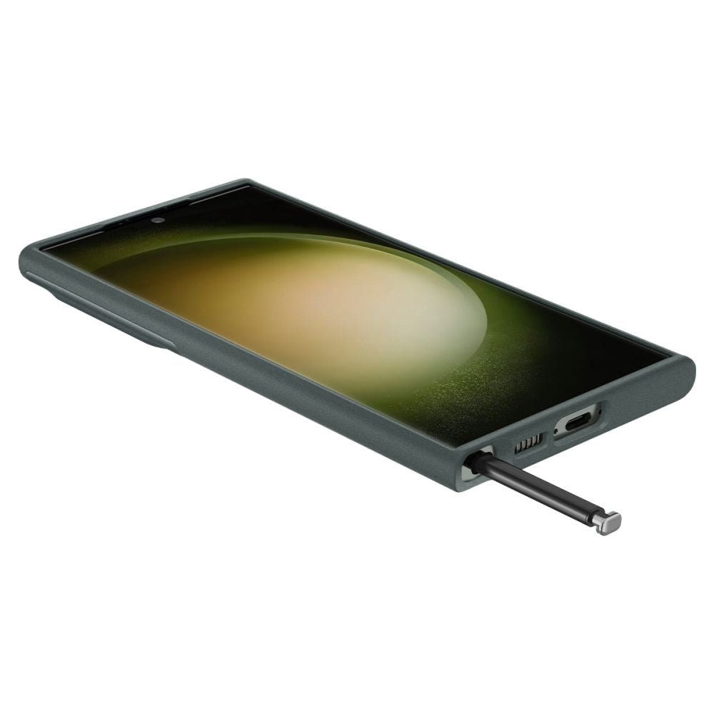 Spigen Samsung Galaxy S23 Ultra Optik Armor Θήκη Σιλικόνης με Κάλυμμα για την Κάμερα - Abyss Green