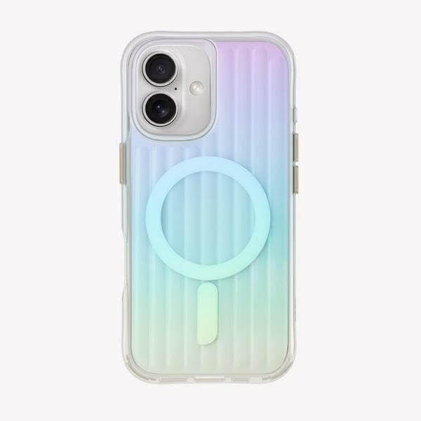 Uniq iPhone 16 Coehl Linear Σκληρή Θήκη με Πλαίσιο Σιλικόνης και MagSafe - Opal / Iridescent