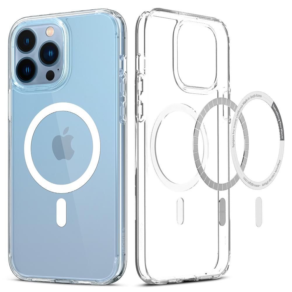 Spigen iPhone 13 Pro Ultra Hybrid Mag Σκληρή Θήκη με Πλαίσιο Σιλικόνης Και MagSafe - White / Clear