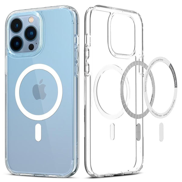 Spigen iPhone 13 Pro Ultra Hybrid Mag Σκληρή Θήκη με Πλαίσιο Σιλικόνης Και MagSafe - White / Clear