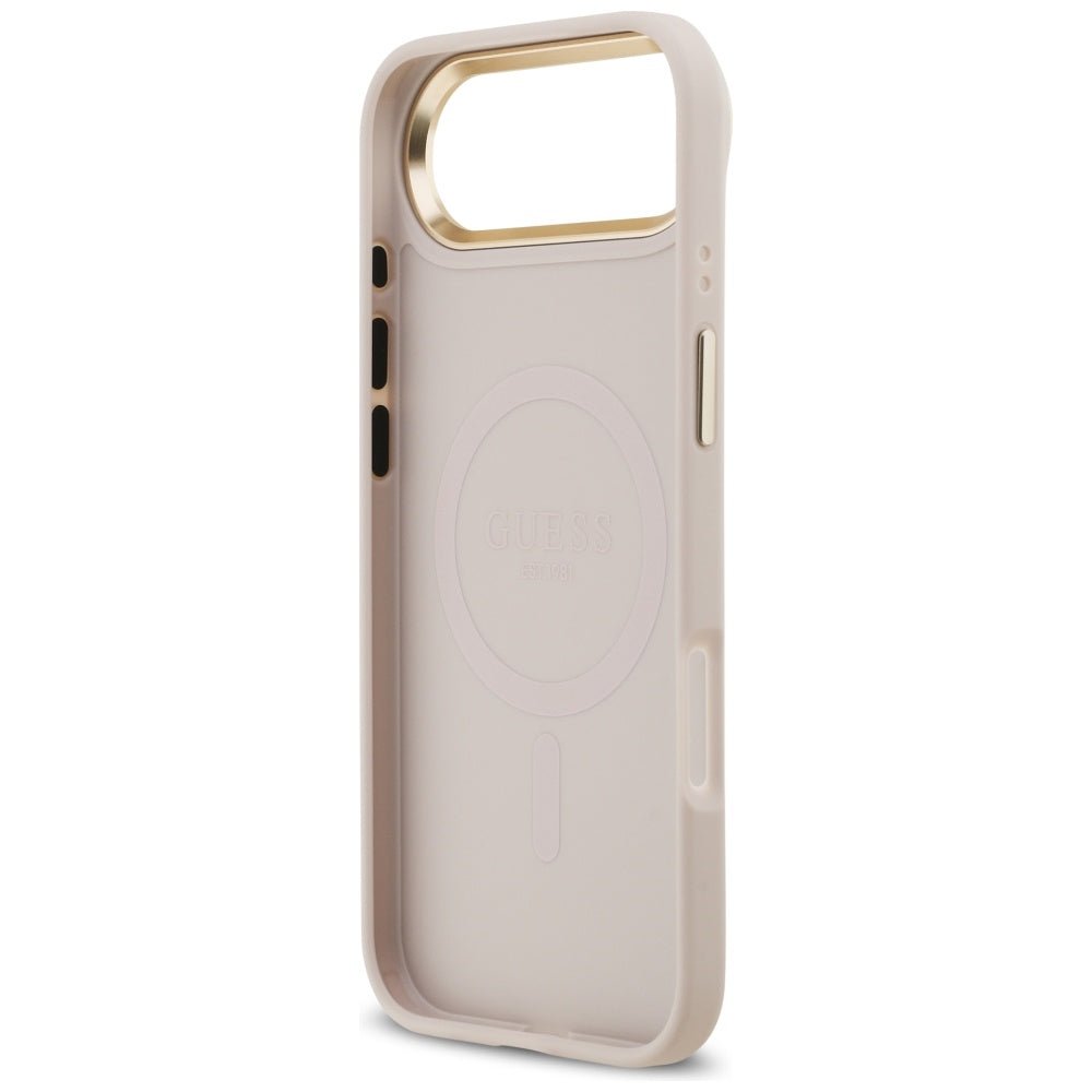 Guess iPhone Air - 4G Stripe MagSafe - Θήκη με Επένδυση Συνθετικού Δέρματος - Pink - GUHMP17MPG4SEMCP