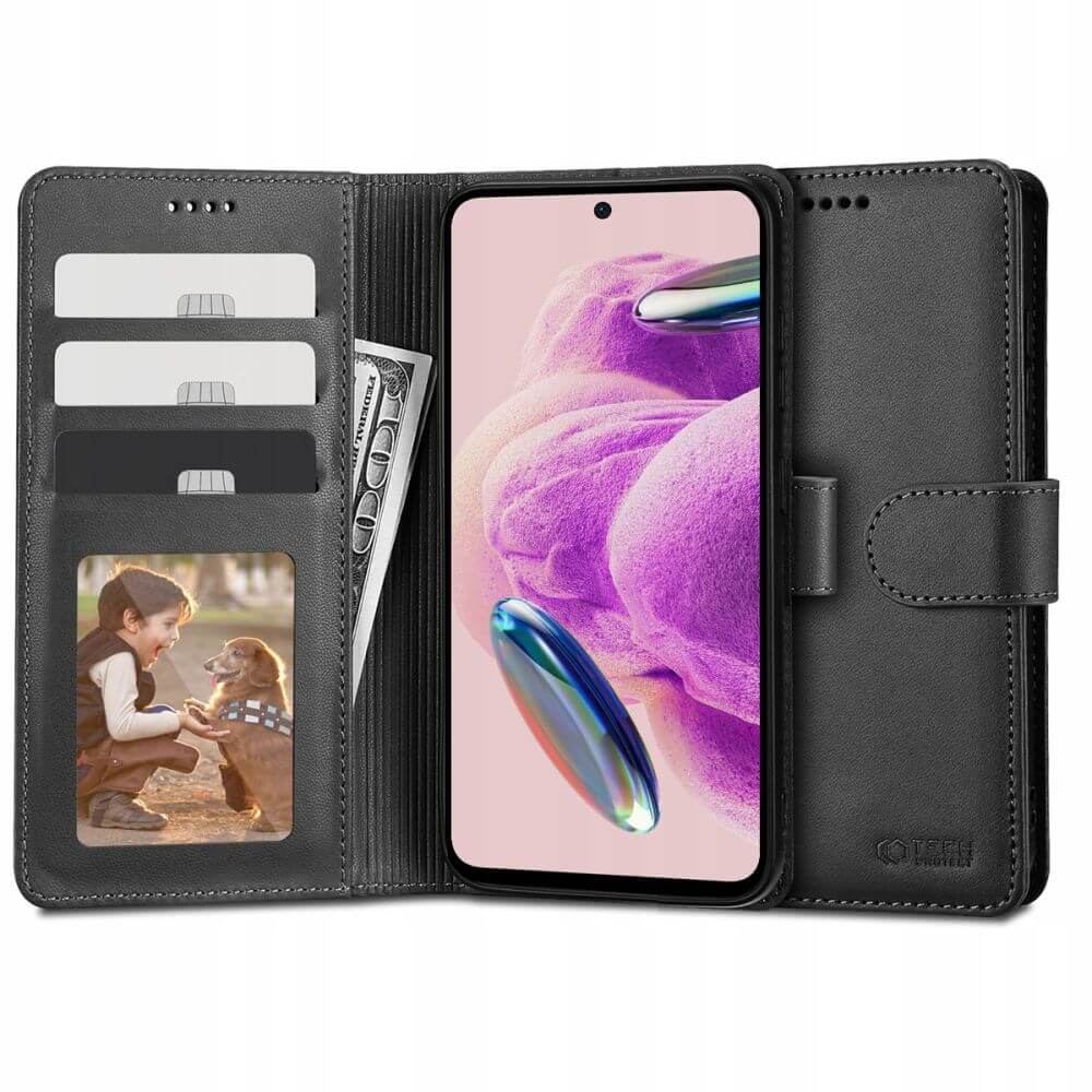 Tech - Protect Xiaomi Redmi Note 12S Θήκη Πορτοφόλι Stand από Δερματίνη - Black