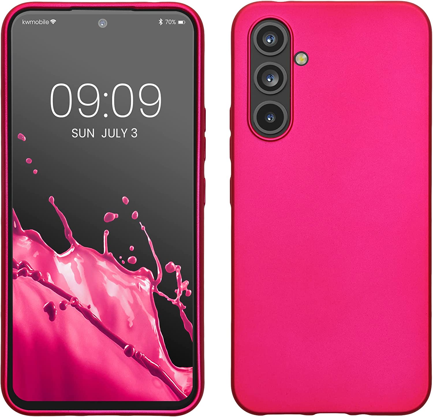 KW Samsung Galaxy A54 5G Θήκη Σιλικόνης TPU - Metallic Pink - 60797.65