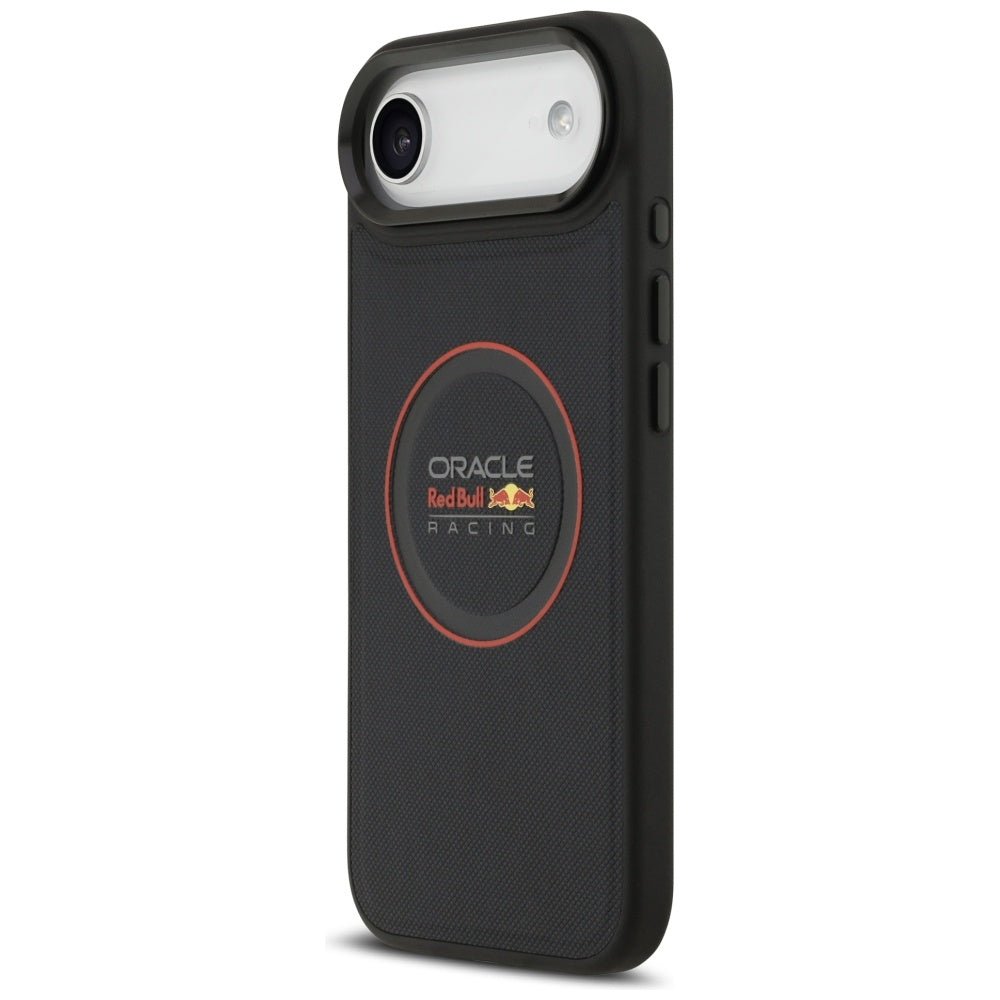 Red Bull iPhone Air - Meshed Red Ring and Metal Buttons MagSafe - Σκληρή Θήκη με Επένδυση Οικολογικού Δέρματος - Navy - RBHMP17M24PUILVR
