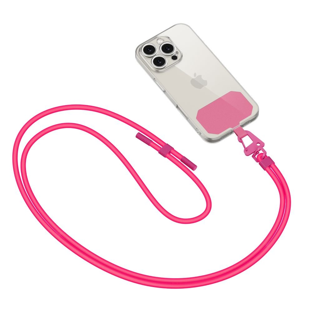 Tech - Protect C5S Rope CrossBody Strap - Universal Λουράκι για Θήκη Κινητού - Neon Pink