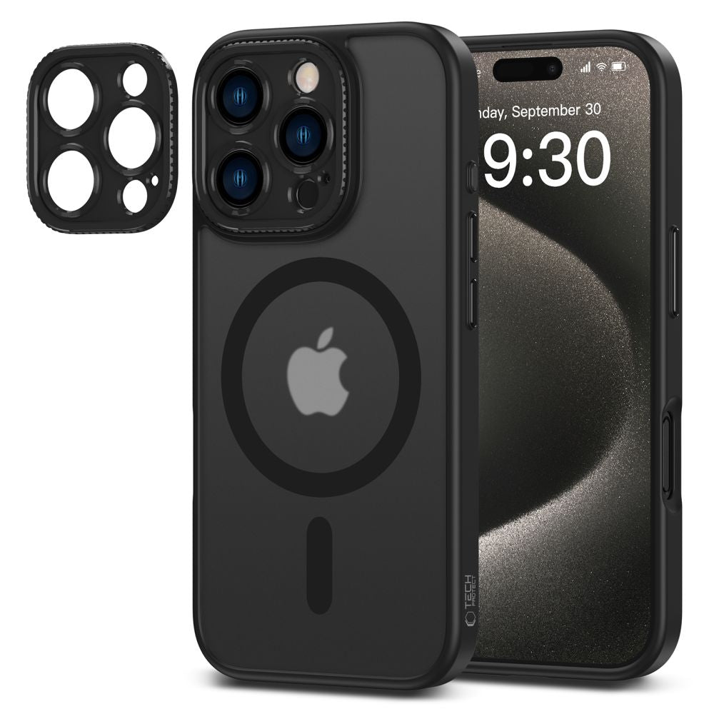 Tech - Protect iPhone 16 Pro Max MagCam - MagSafe Σκληρή Θήκη με Πλαίσιο Σιλικόνης και Προστασία Κάμερας - Matte Black