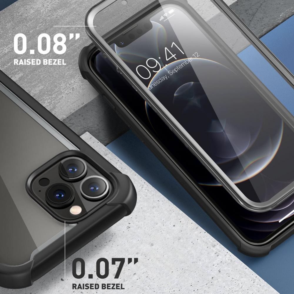i - Blason iPhone 13 Pro Ares Σκληρή Θήκη με Πλαίσιο Σιλικόνης και Προστασία Οθόνης - Black
