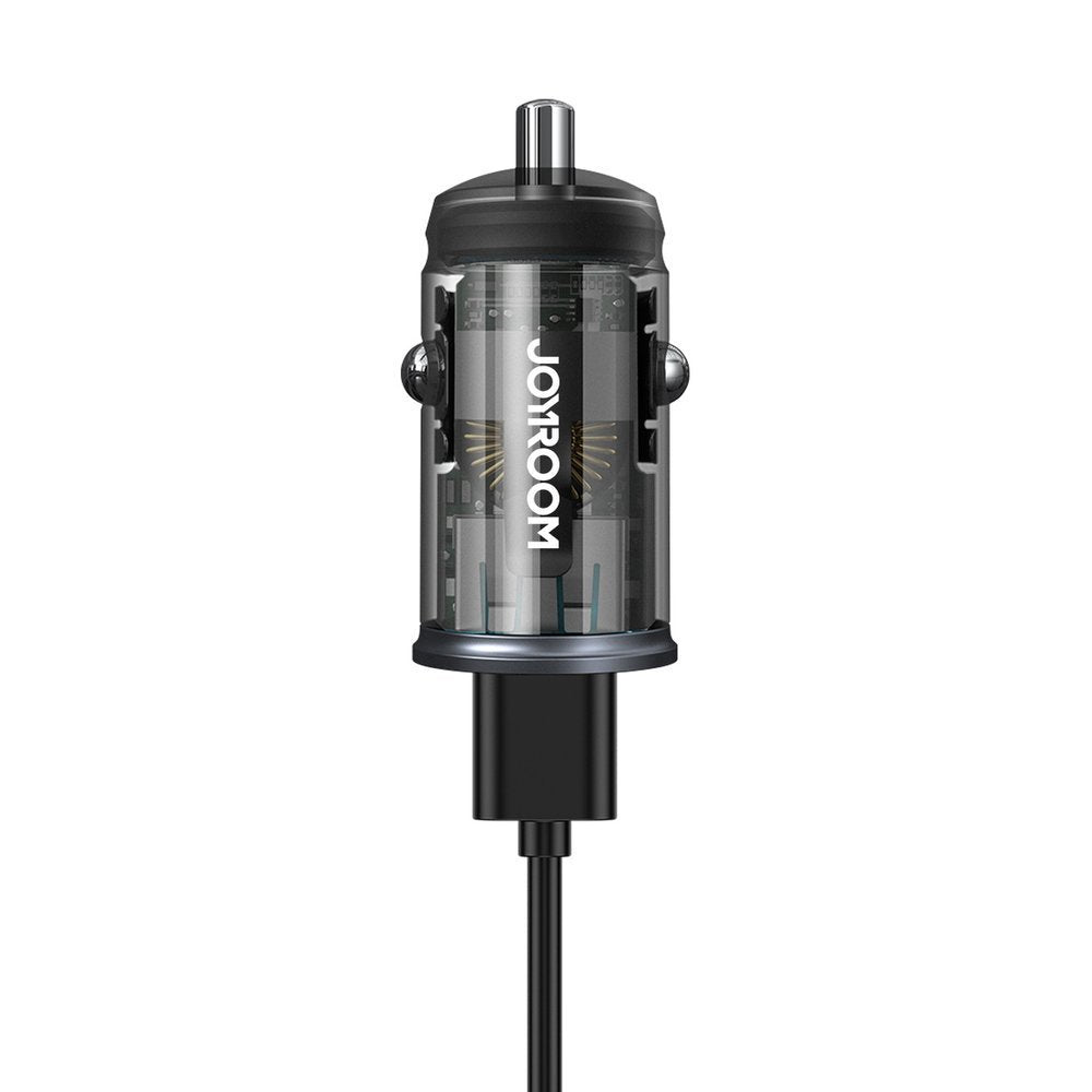 Joyroom C - A43 Φορτιστής Αυτοκινήτου Γρήγορης Φόρτισης με 1 Θύρα USB και 1 Θύρα Type - C 3A PD 20W QC 3.0 - Grey