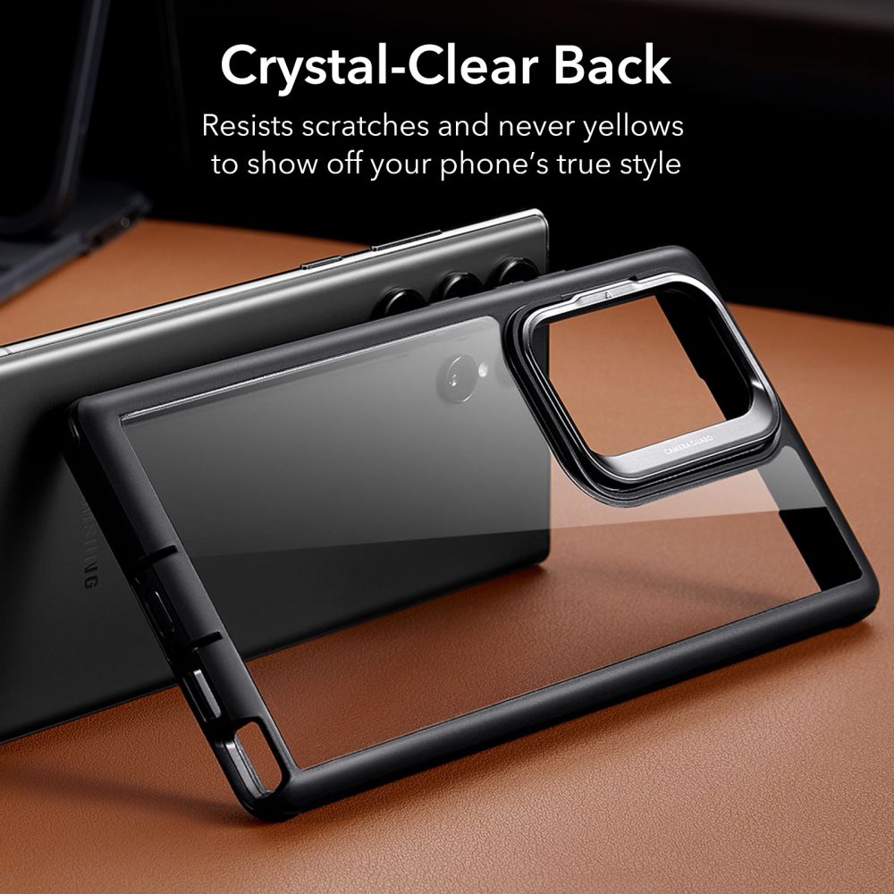 ESR Samsung Galaxy S23 Ultra Shock Armor Kickstand Σκληρή Θήκη με Stand - Διάφανη / Black