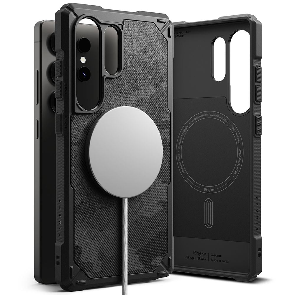 Ringke Samsung Galaxy S25 Ultra Rugged Gear Magnetic Σκληρή Θήκη TPU με MagSafe - Camo Black