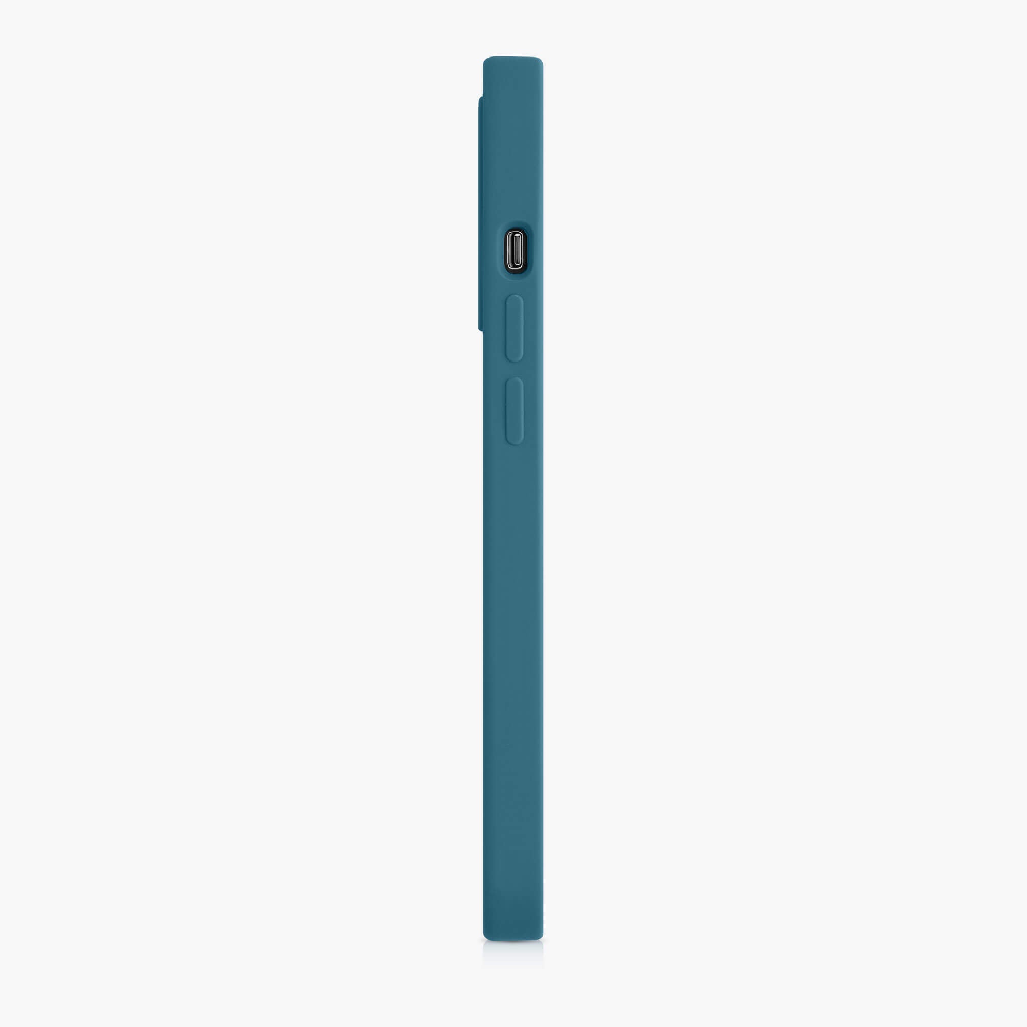 KW iPhone 13 Pro Θήκη Σιλικόνης Rubber TPU - Design Minimalism Mountains - White / Petrol - 56447.01