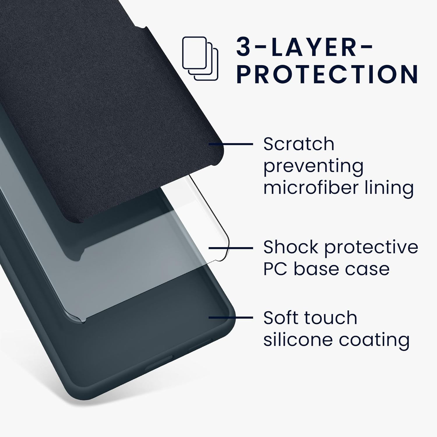 KW Xiaomi Redmi Note 13 Pro 4G Θήκη Σιλικόνης Rubberized TPU - Dark Slate