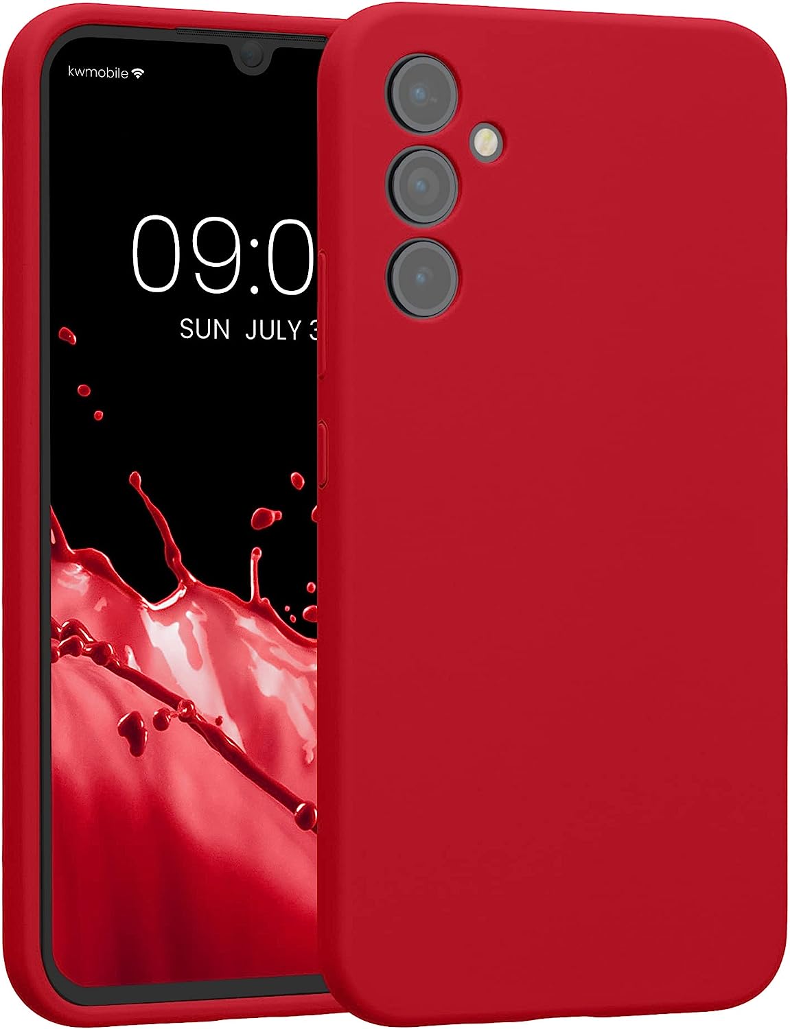 KW Samsung Galaxy A34 5G Θήκη Σιλικόνης Rubber TPU - Classic Red - 60807.208