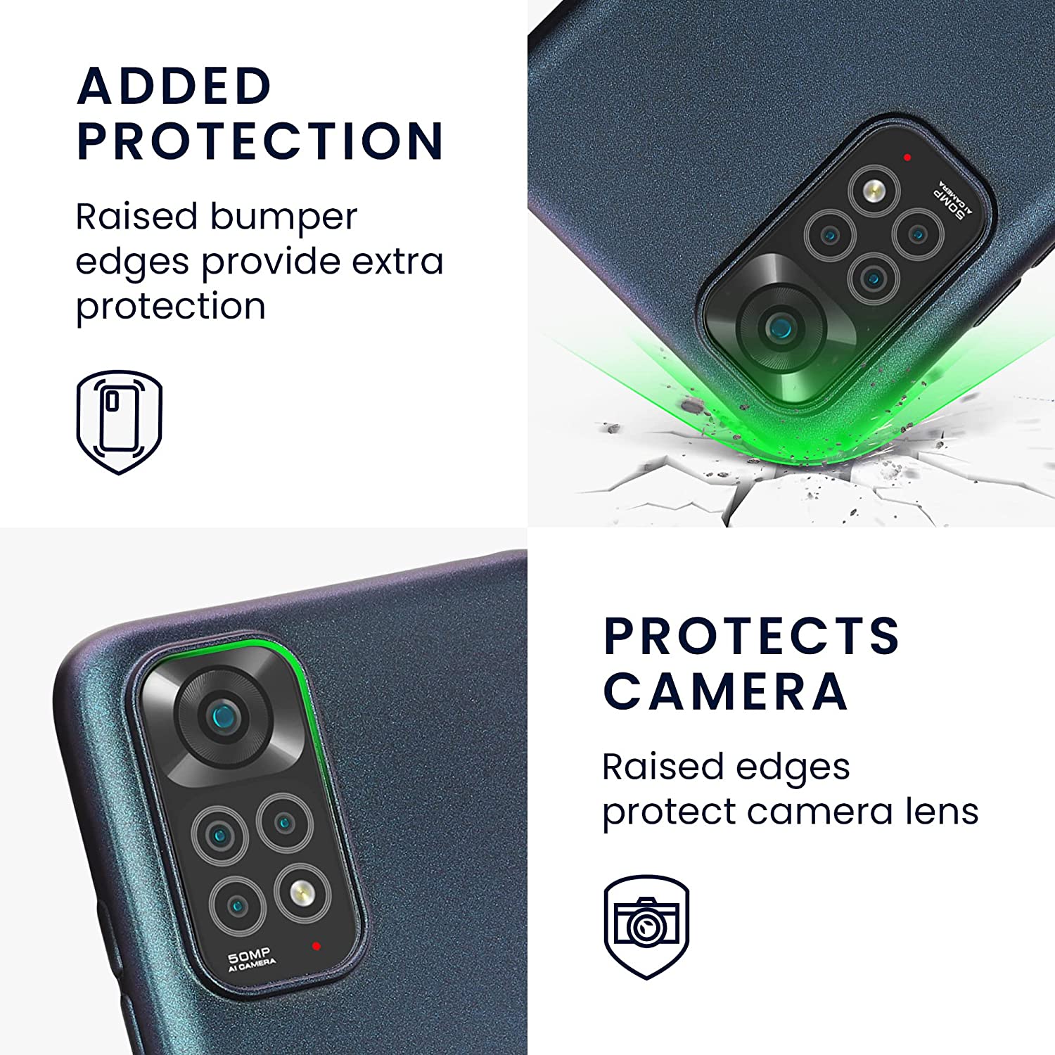 KW Xiaomi Redmi Note 11 / Redmi Note 11S Θήκη Σιλικόνης TPU - Metallic Zodiac Blue - 57370.239