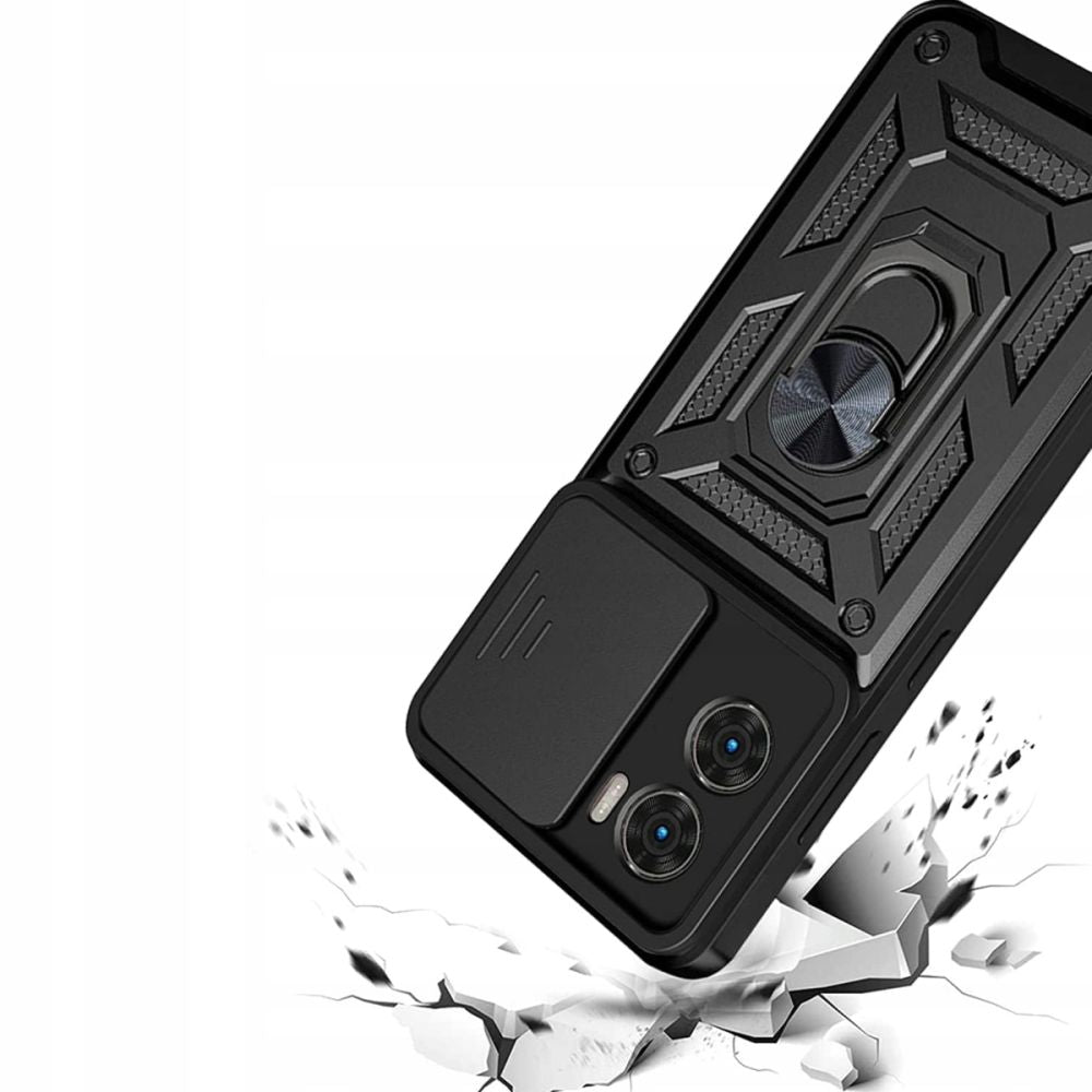 Tech - Protect Xiaomi Poco X7 Pro 5G Camshield Pro Σκληρή Θήκη με Πλαίσιο Σιλικόνης και Δαχτυλίδι Συγκράτησης - Black