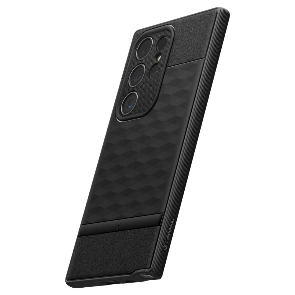 Caseology Samsung Galaxy S24 Ultra Parallax Θήκη Σιλικόνης με Σκληρό Πλαίσιο - Matte Black
