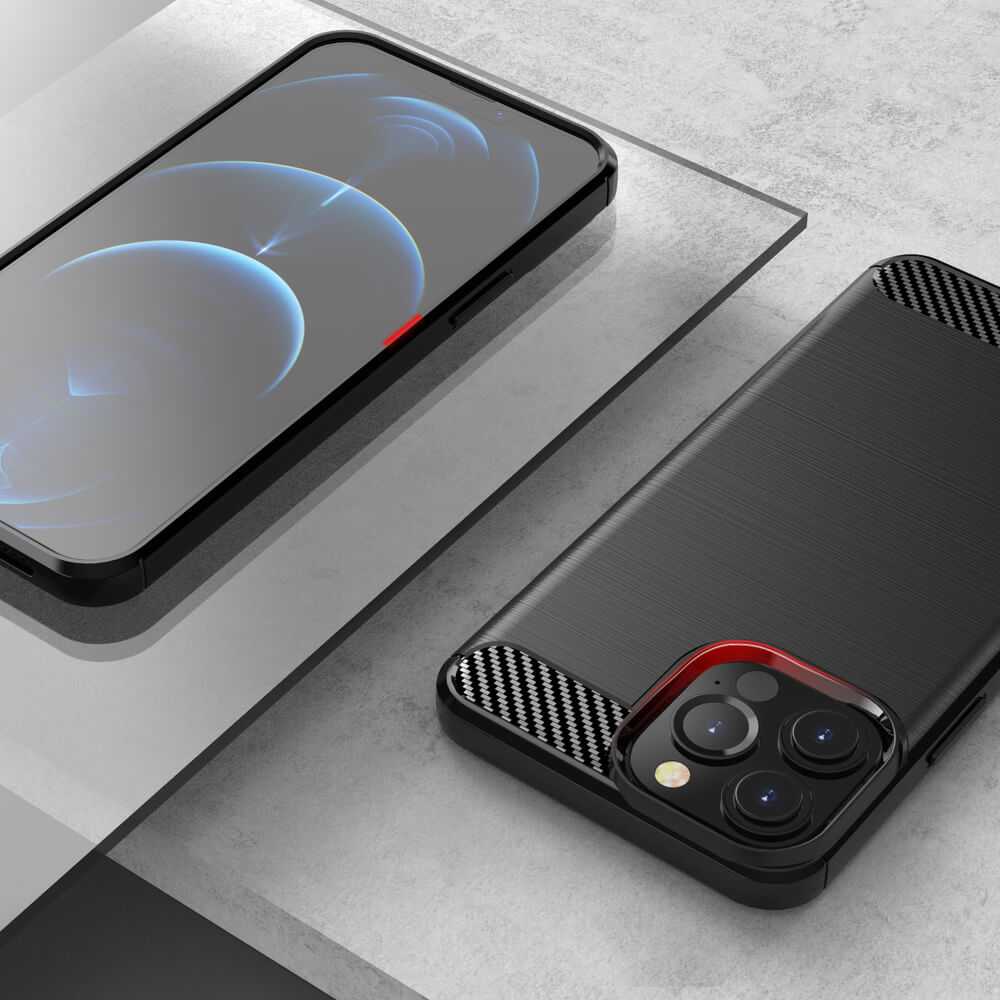Nillkin iPhone 13 Pro Max Synthetic Fiber Carbon Θήκη Σιλικόνης TPU - Black
