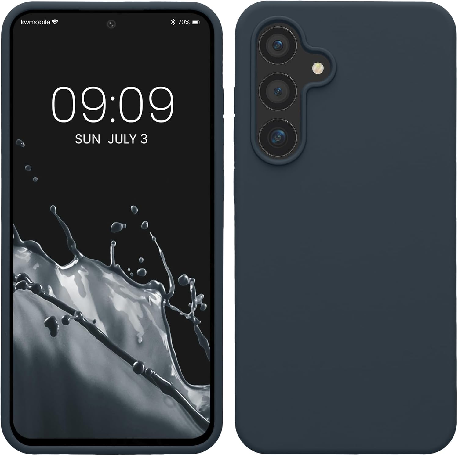 KW Samsung Galaxy S24 FE Θήκη Σιλικόνης Rubberized TPU - Dark Slate