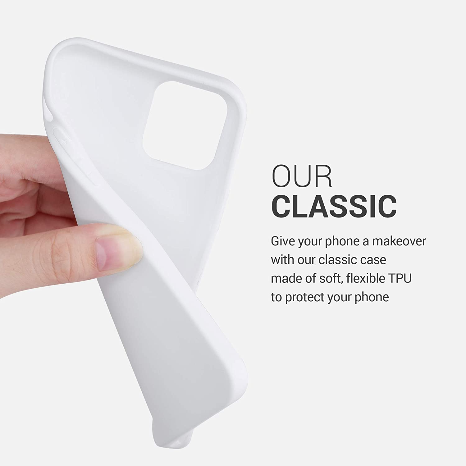 KW iPhone 12 / iPhone 12 Pro Θήκη Σιλικόνης TPU - White Matte - 53938.48