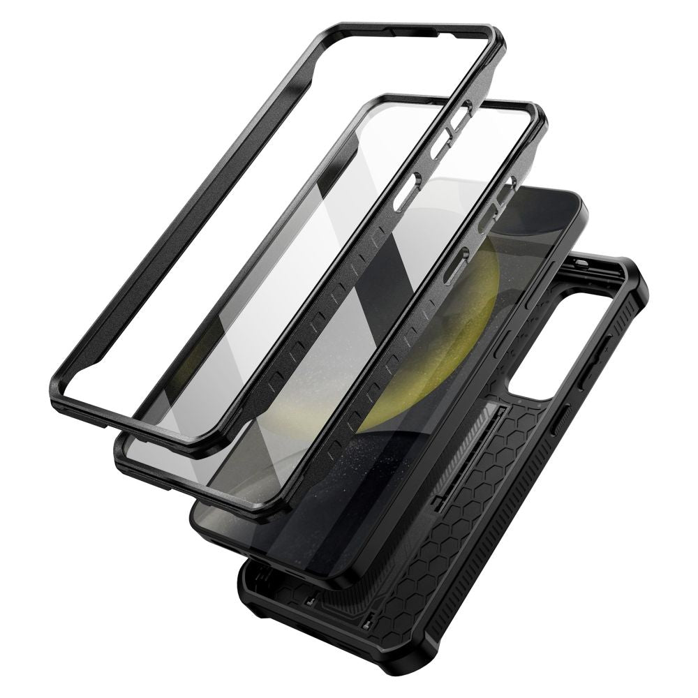 Tech - Protect Samsung Galaxy S24+ Kevlar Cam+ Θήκη 360 Full Body με Προστασία για την Οθόνη και την Κάμερα και Stand - Black