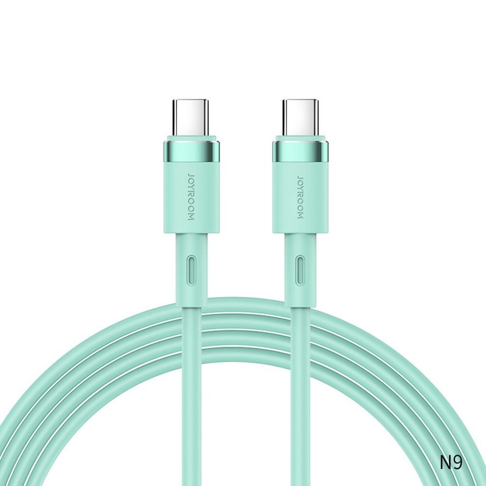 Joyroom Liquid Silicone S - 1230N9 PD 60W 3A - Καλώδιο Δεδομένων και Φόρτισης Type - C to Type - C 1.2M - Green