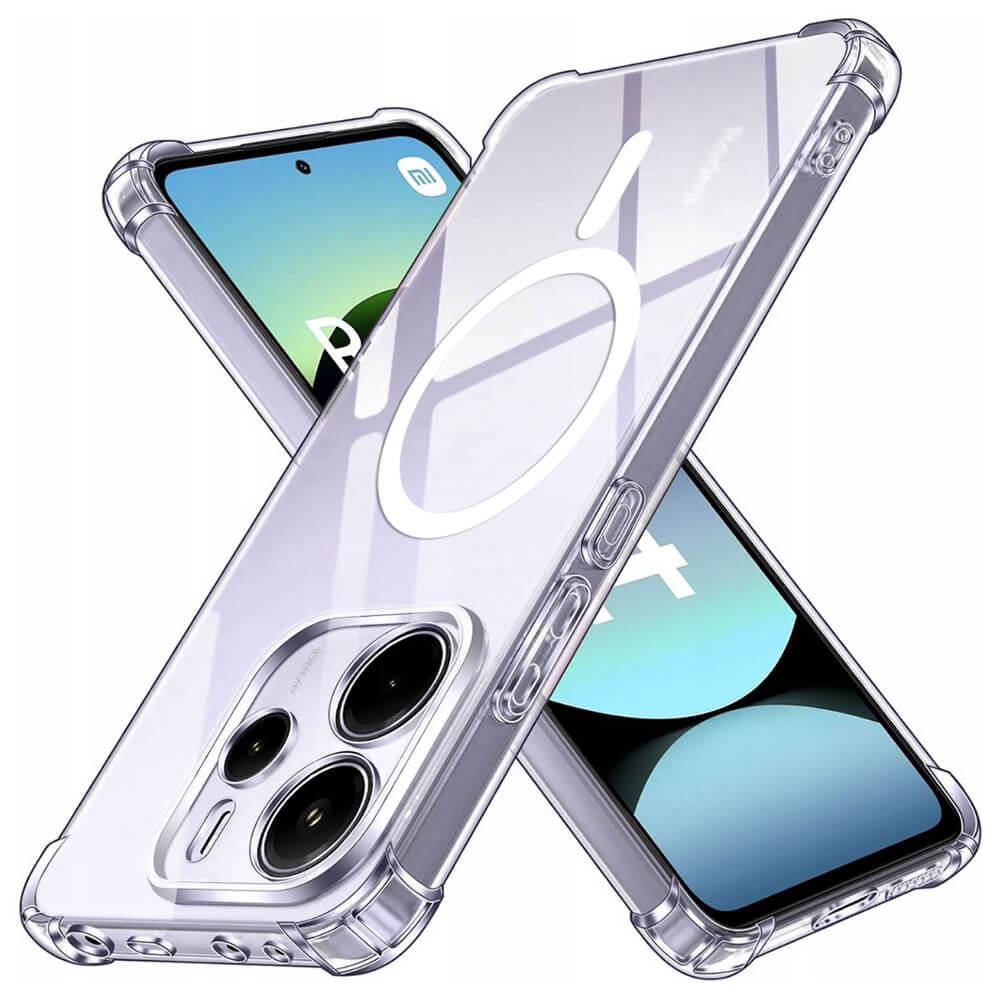 Techsuit Xiaomi Redmi Note 14 5G - Shockproof Clear Silicone MagSafe - Θήκη Σιλικόνης με Ενισχυμένες Γωνίες - Clear