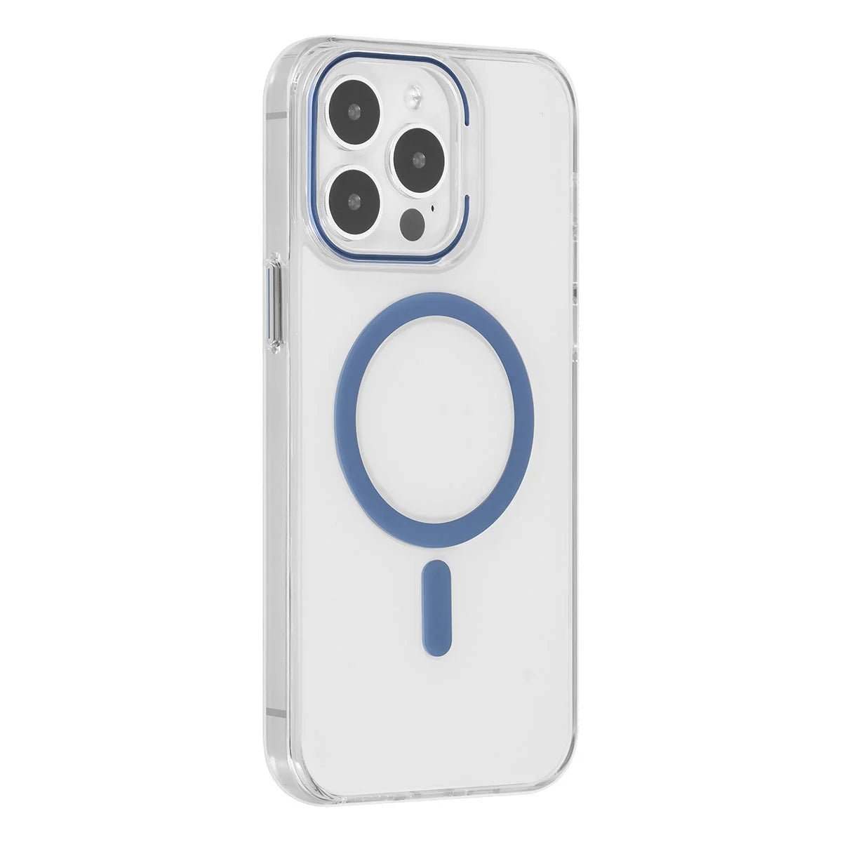 Tuniq iPhone 15 Pro Max - MagSafe Σκληρή Θήκη με Πλαίσιο Σιλικόνης - Διάφανη / Μπλε