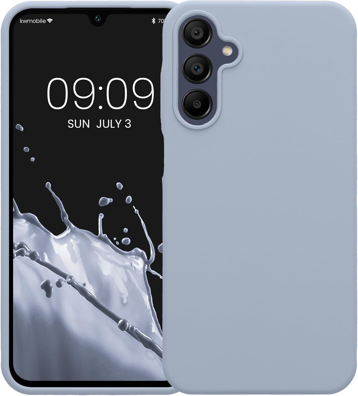 KW Samsung Galaxy A15 4G / A15 5G Θήκη Σιλικόνης Rubberized TPU - Matte Light Blue