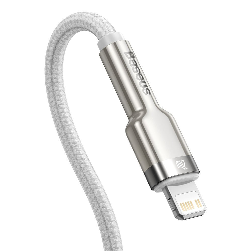 Baseus Cafule Series Metal Data PD 20W - Καλώδιο Δεδομένων και Φόρτισης Type - C to Lightning 2M - White - CATLJK - B02