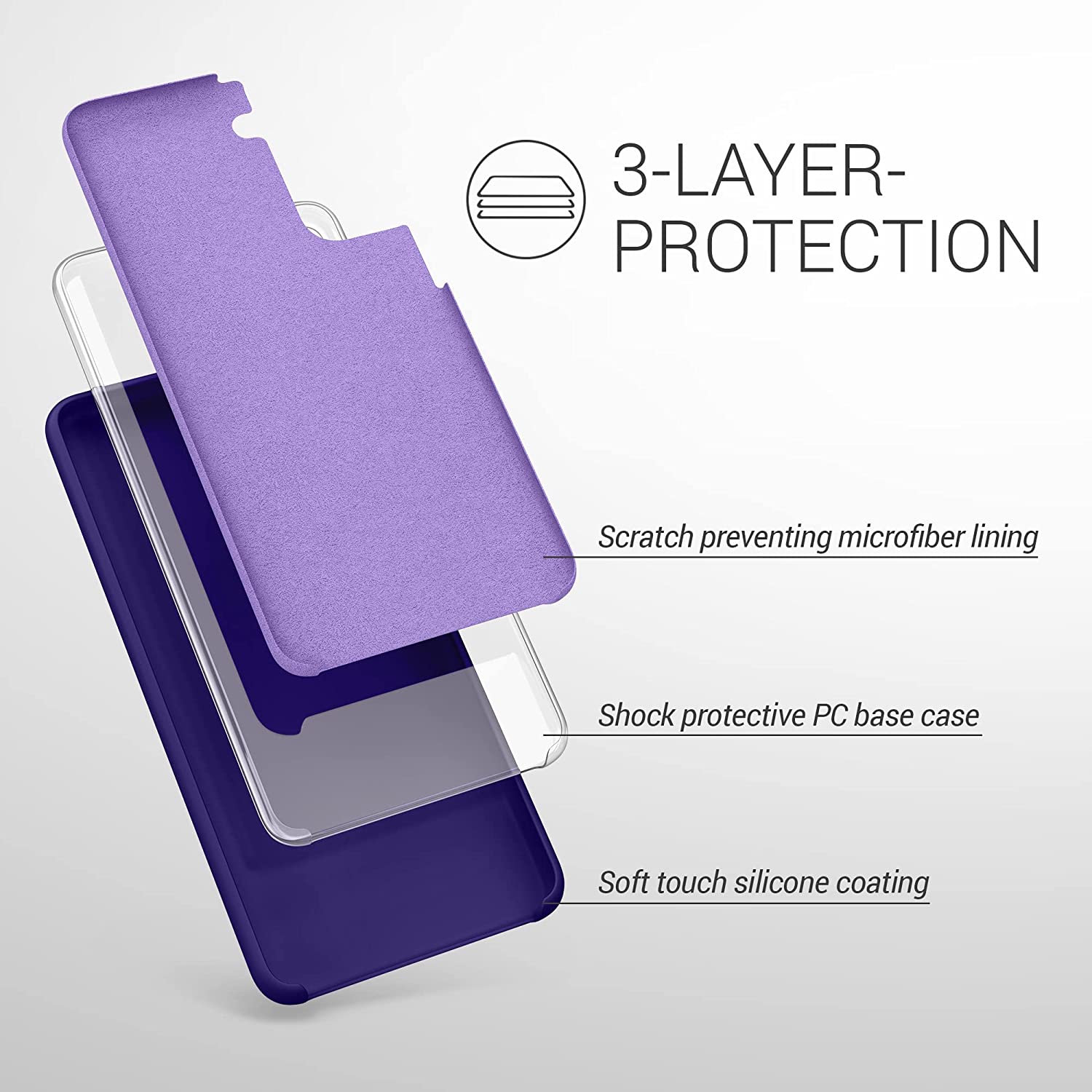 KW Samsung Galaxy S21 Θήκη Σιλικόνης Rubber TPU - Velvet Blue - 54056.226