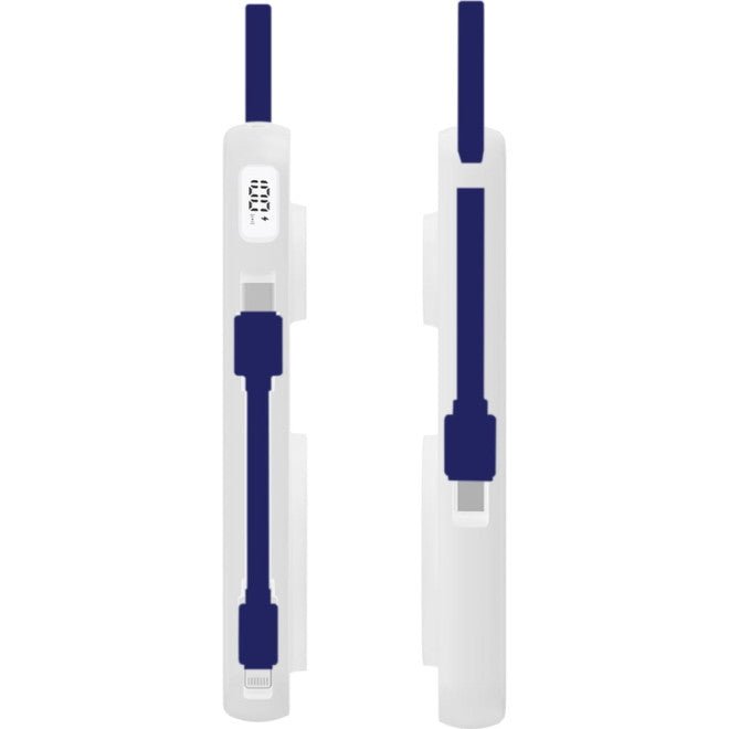 3MK PowerBank PastelUp 10000mAh 22.5W με 1 Θύρα USB / 1 Θύρα Type - C / 1 Ενσωματωμένο Καλώδιο Type - C και 1 Καλώδιο Type - C to Lightning - White