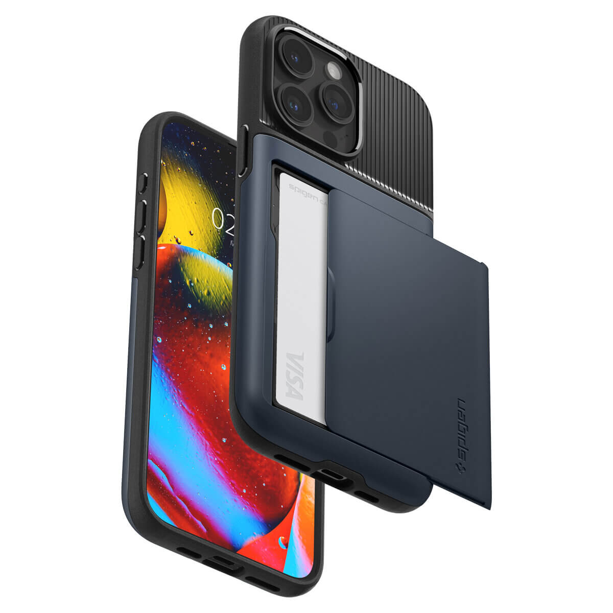 Spigen iPhone 15 Pro Slim Armor CS Σκληρή Θήκη - Blue