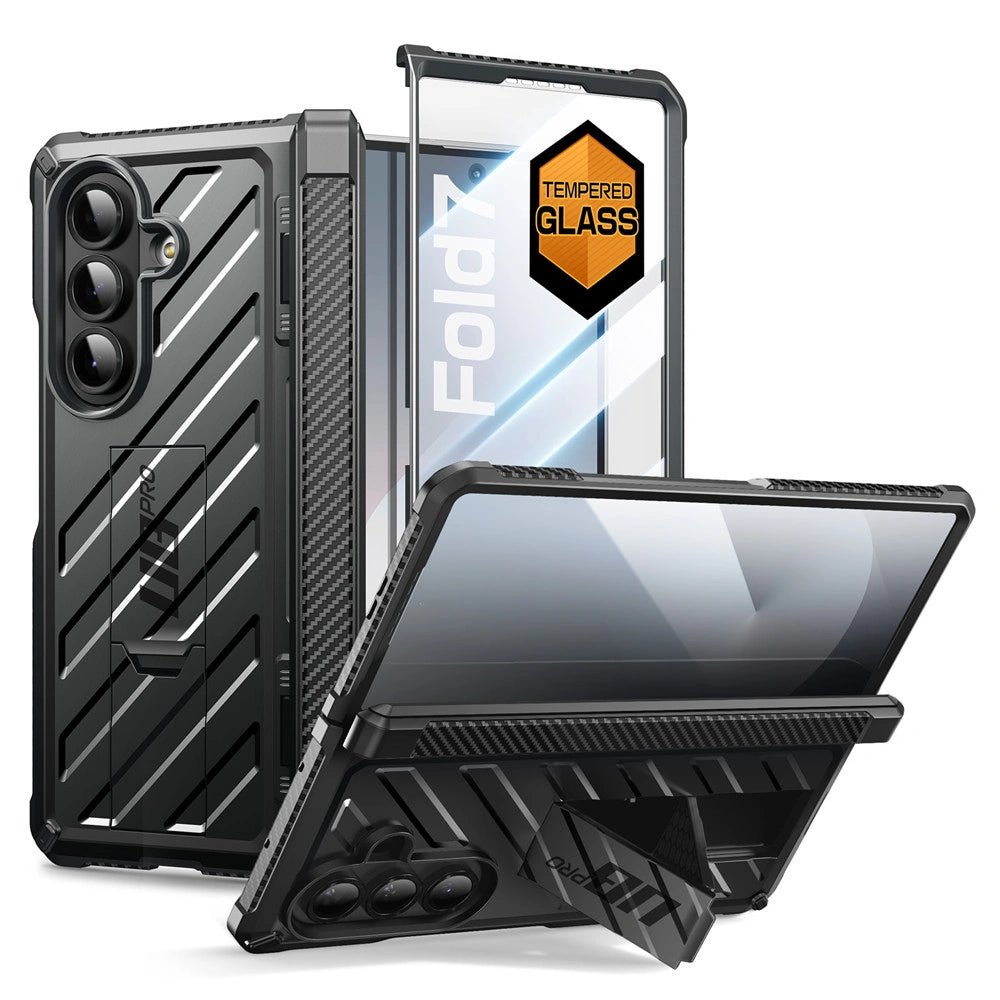 Supcase Samsung Galaxy Z Fold7 - Unicorn Beetle Pro - Σκληρή Θήκη με Προστασία Οθόνης και Stand - Black
