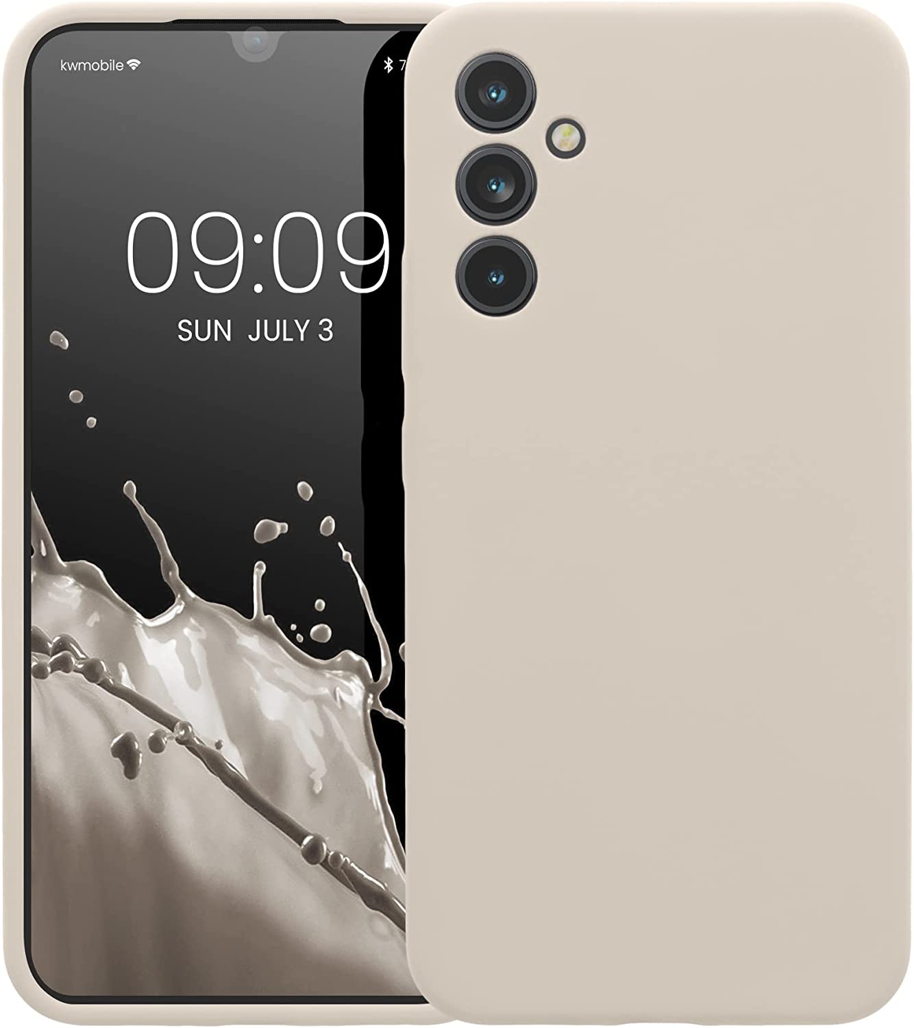 KW Samsung Galaxy A34 5G Θήκη Σιλικόνης Rubber TPU - Matte Cream - 60807.125