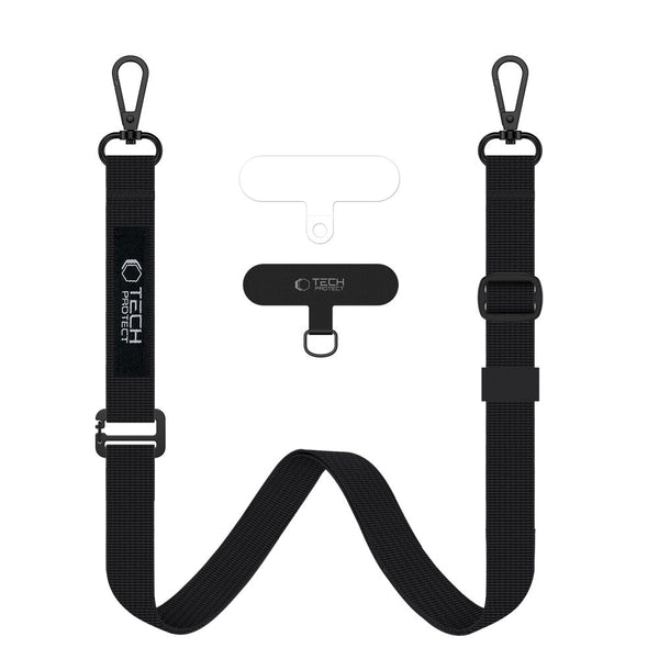 Tech - Protect C6S Rope CrossBody Strap - Universal Λουράκι για Θήκη Κινητού - Black