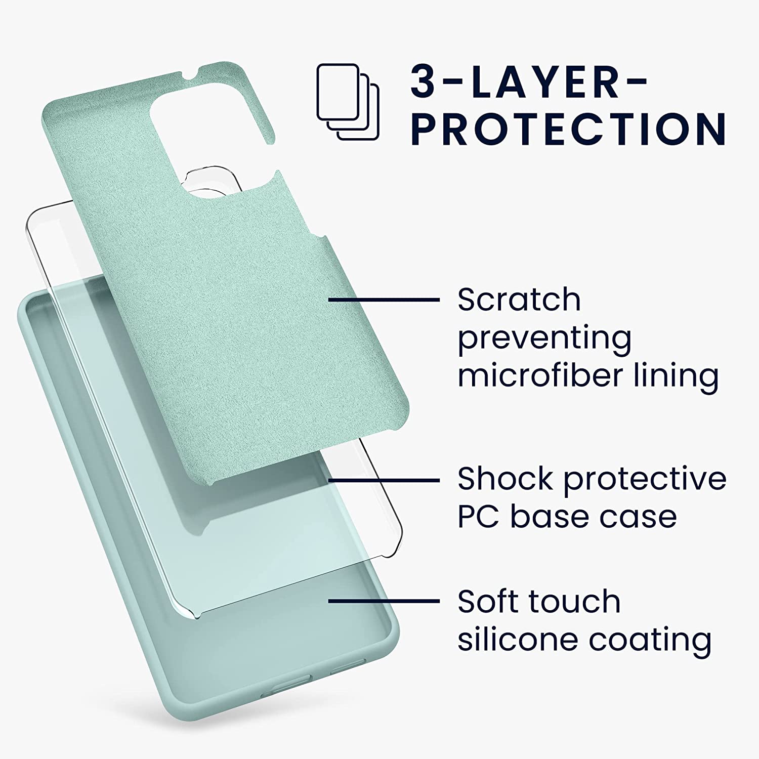 KW Samsung Galaxy A53 5G Θήκη Σιλικόνης Rubber TPU - Frosty Mint - 57835.200