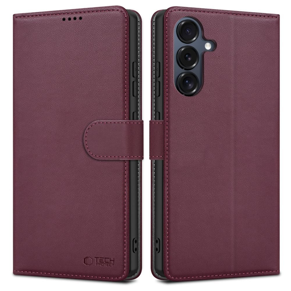 Tech - Protect Samsung Galaxy A16 4G / A16 5G Θήκη Πορτοφόλι Stand από Δερματίνη - Mulberry