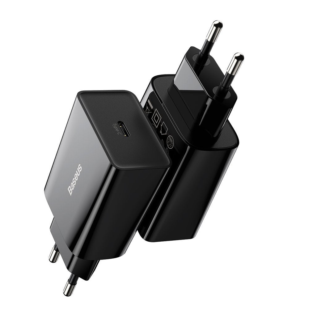 Baseus Speed Mini Οικιακός Φορτιστής Γρήγορης Φόρτισης με Θύρα Type - C PD 20W - Black - CCFS - SN01