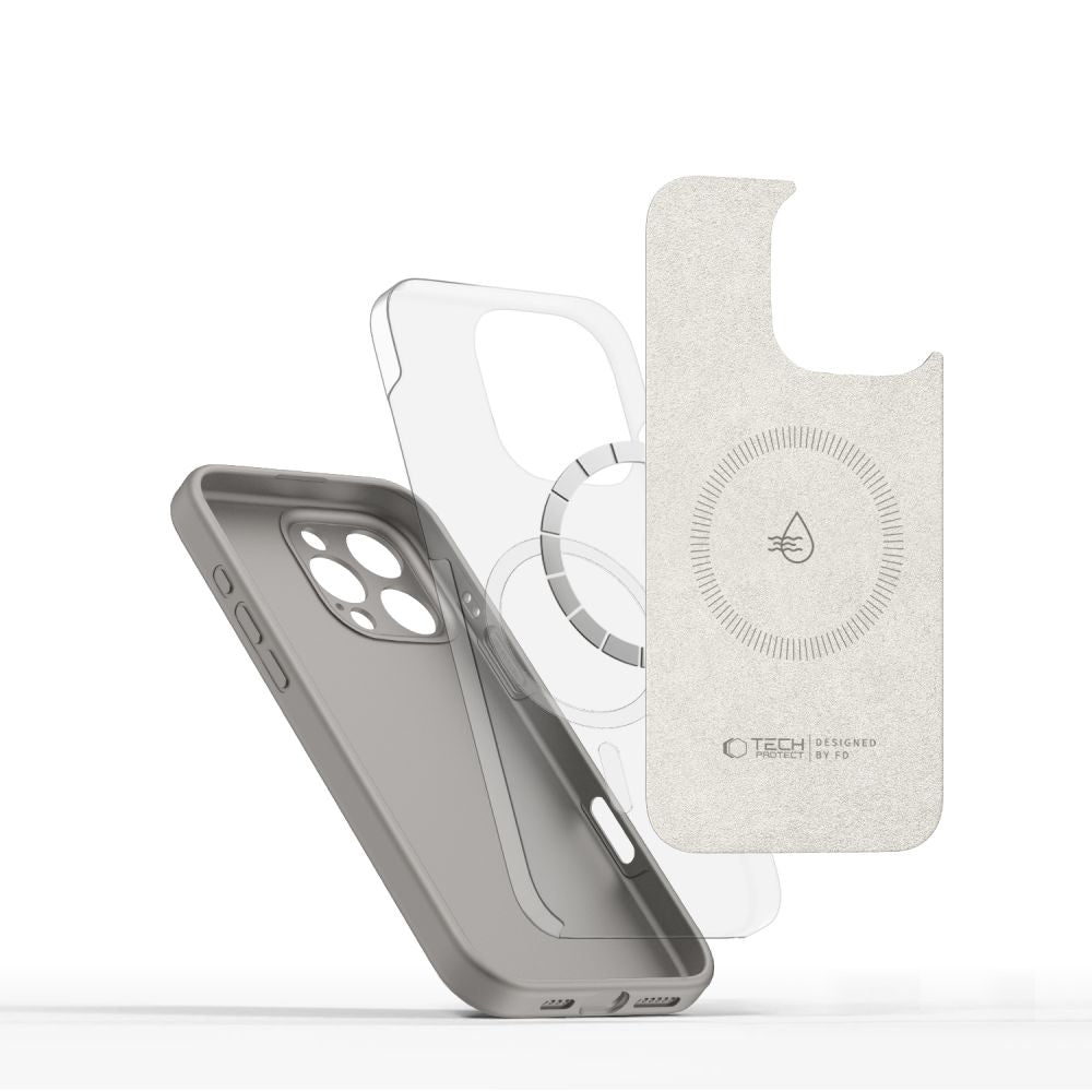 Tech - Protect iPhone 16 Pro Liquid Silicone - MagSafe Θήκη Σιλικόνης TPU - Stone Grey