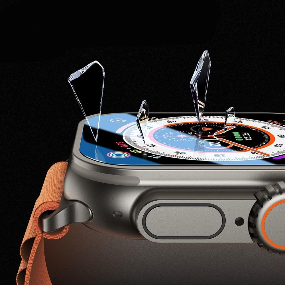 Tech - Protect Προστασία Οθόνης Apple Watch Ultra (1/2/3) - 49mm Supreme Set 9H Full Screen Αντιχαρακτικό Γυαλί Οθόνης - 2 Τεμάχια - Black