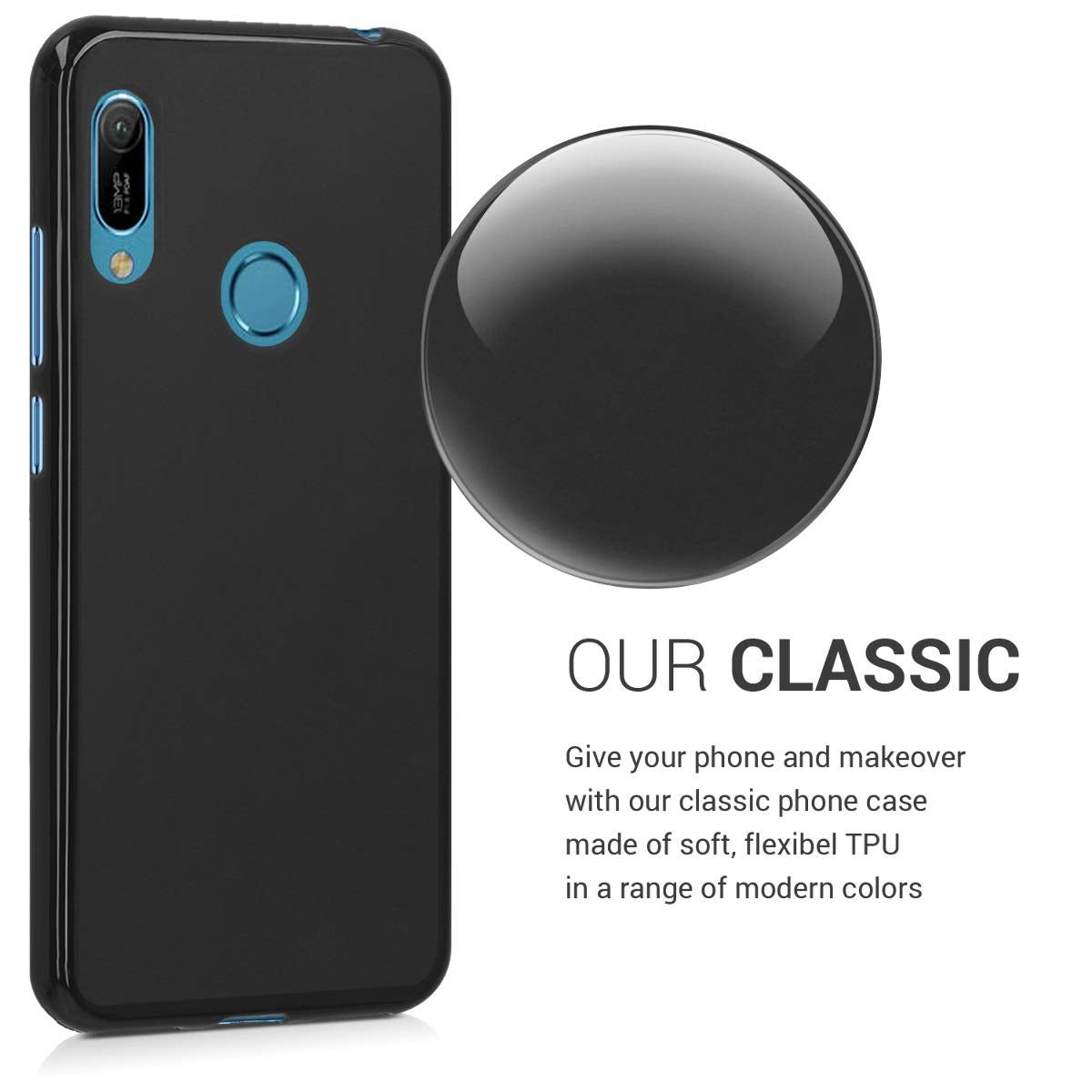 KW Huawei Y6 2019 Θήκη Σιλικόνης TPU - Black Matte - 48122.47