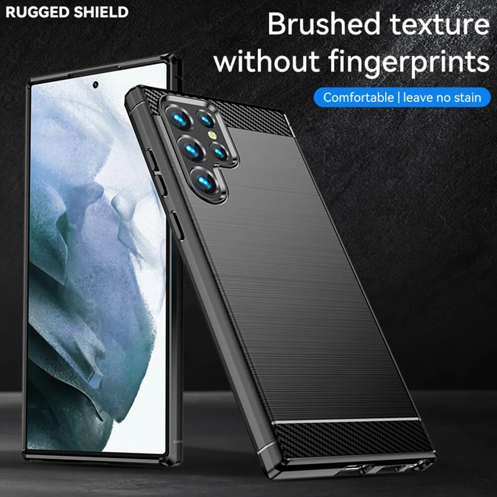 Techsuit Samsung Galaxy S25 Ultra Carbon Silicone Θήκη Σιλικόνης TPU - Black