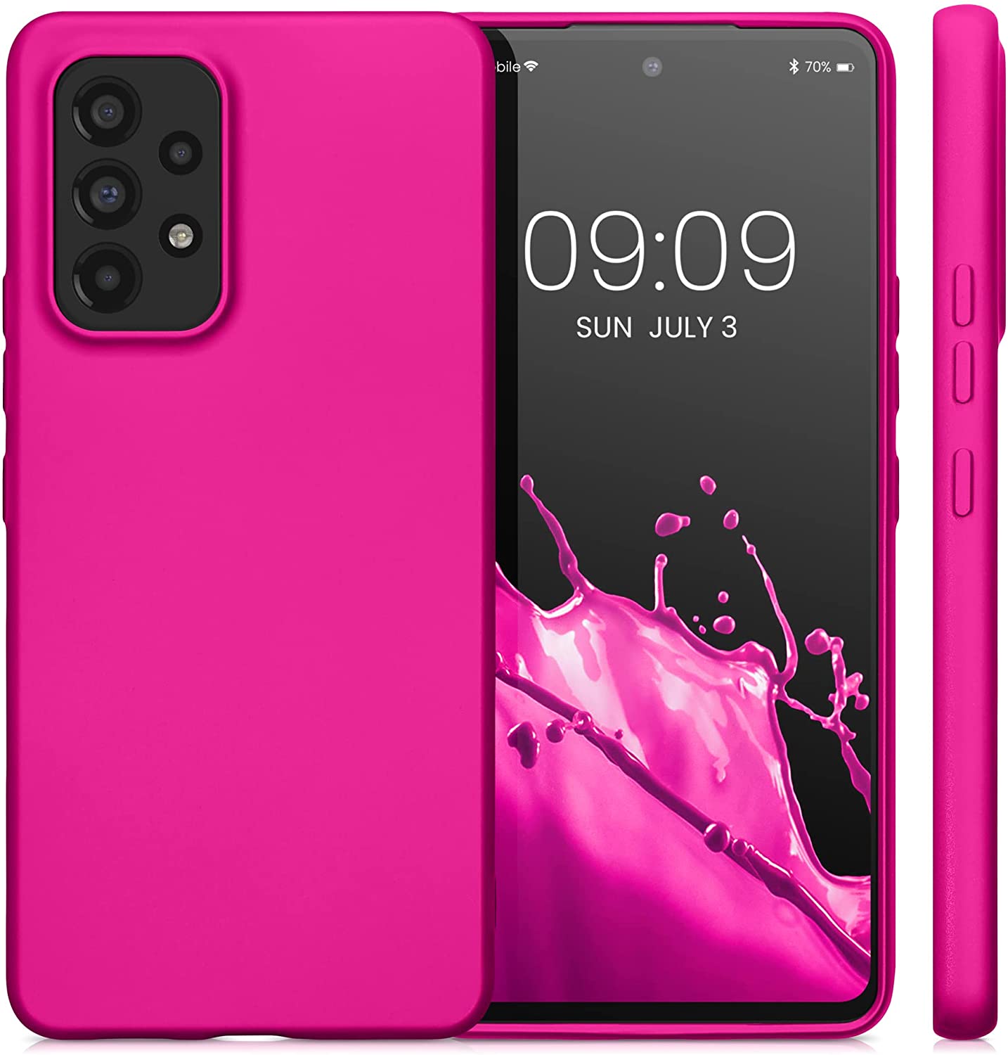 KW Samsung Galaxy A53 5G Θήκη Σιλικόνης TPU - Metallic Pink - 57958.65