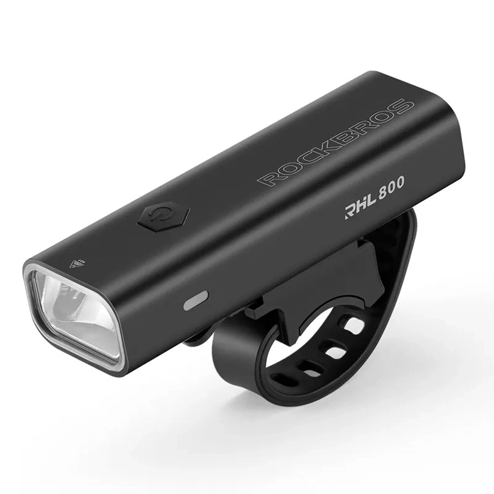 Rockbros 24710012001 Μπροστινό Φως Ποδηλάτου 800lm με Καλώδιο Φορτιστής Type - C to USB - Black
