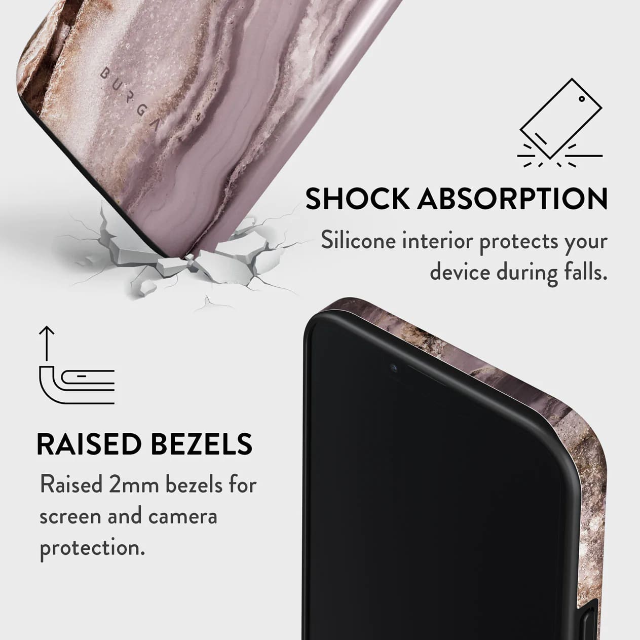 Burga iPhone 14 Fashion Tough Σκληρή Θήκη - Golden Taupe